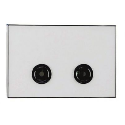 DOUBLE BUTTON FOR STRUCTURE WITH PNEUMATICS 097 AGW - WHITE MATT