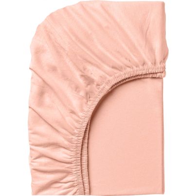 Fitted sheet DILIOS, 100% cotton jersey, 90/200/25 cm, peach