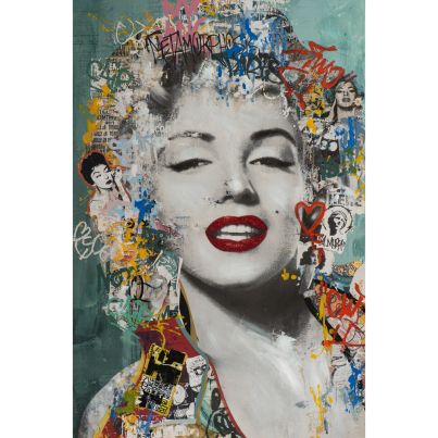 Acrylic painting Female movie star of the 50's 80x120cm