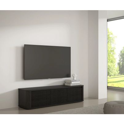 TV cabinet 170 cm TWO Cabezone Oak/Black Oak