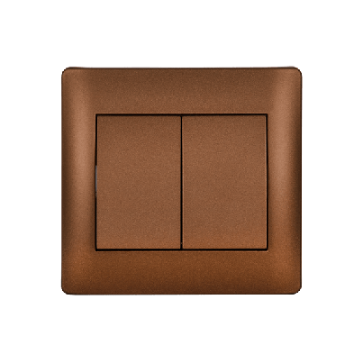 RHYME two buttons one way switch coffee metallic