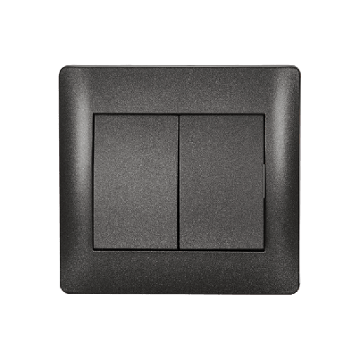 RHYME two buttons two way switch graphite metallic