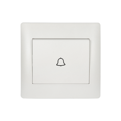 RHYME doorbell switch white metallic