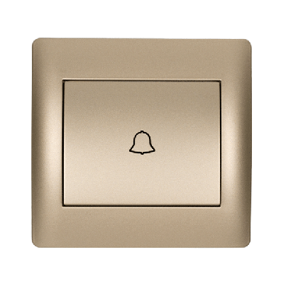 RHYME doorbell switch champagne metallic