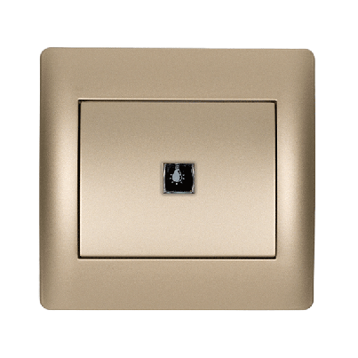RHYME push light button champagne metallic