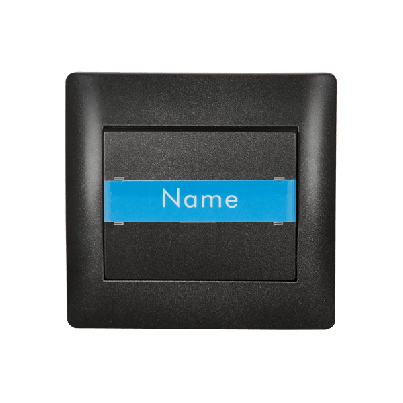 RHYME doorbell switch with name card graphite metallic