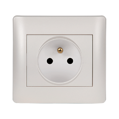 RHYME french type socket white metallic