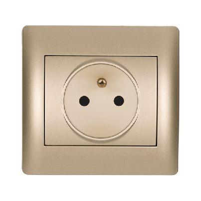 RHYME french type socket champagne metallic