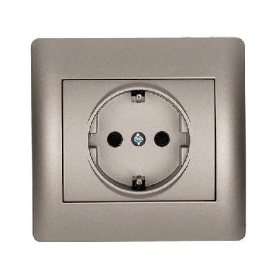 RHYME german type socket grey metallic