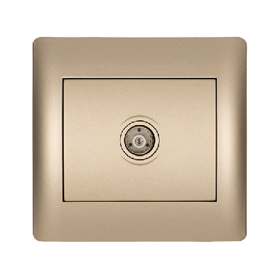 RHYME TV socket champagne metallic