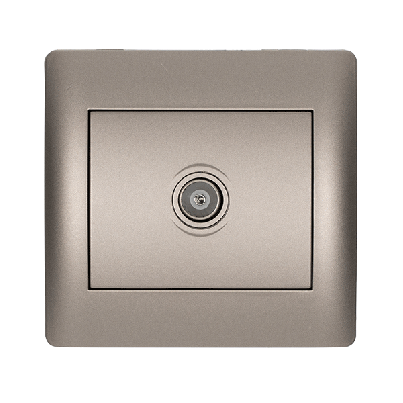 RHYME TV socket grey metallic
