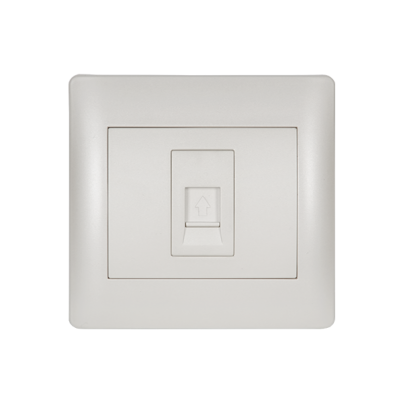 RHYME phone socket white metallic