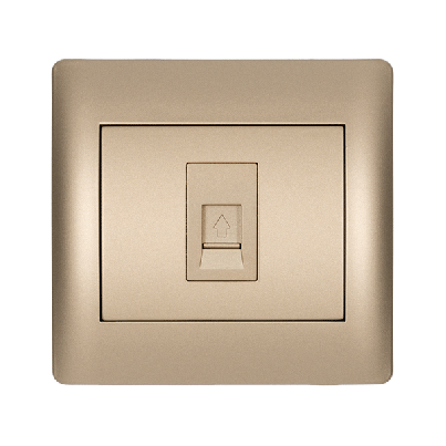 RHYME phone socket champagne metallic