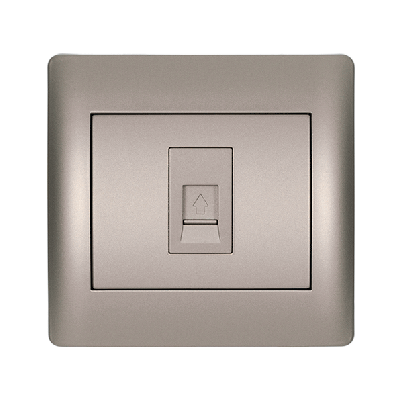 RHYME phone socket grey metallic