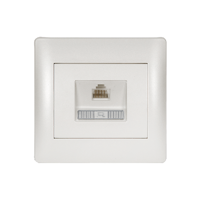 RHYME computer socket white metallic