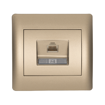 RHYME computer socket champagne metallic
