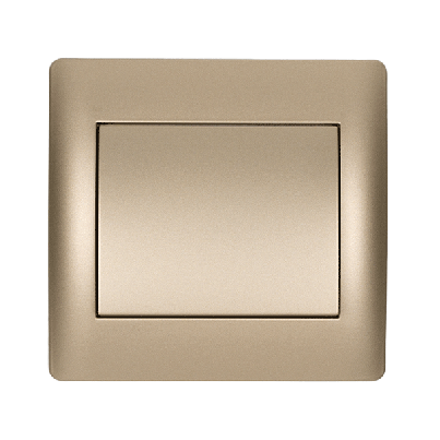 RHYME one button cross switch champagne metallic