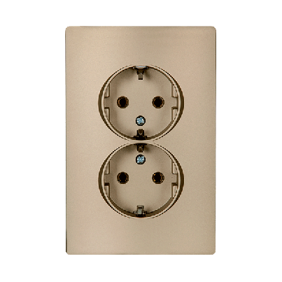 RHYME german type socket (double) champagne metallic