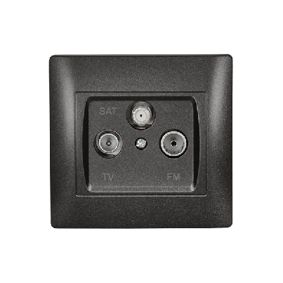 RHYME TV+FM+SAT socket graphite metallic