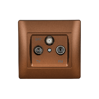 RHYME TV+FM+SAT socket coffee metallic