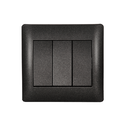 RHYME three buttons one way switch graphite metallic