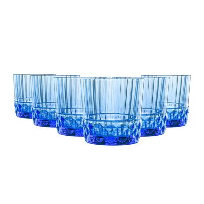 Glasses Rocks AMERICA'20s 300ml 6pcs. blue