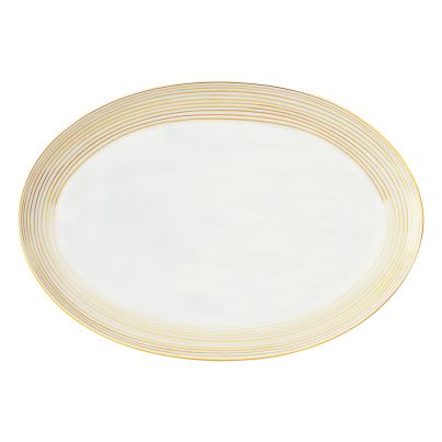 Oval serving dish Golden Orbit Coupe 30x21cm