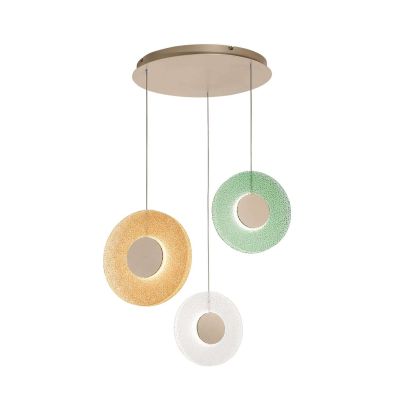 Pendant CANDY/3 LED multicolored glass