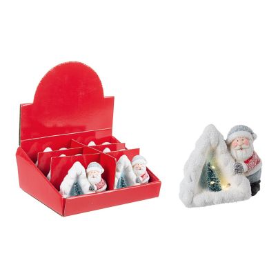 Bizzotto Display Santa Claus with tree WINTRY