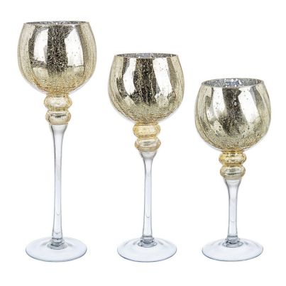 Bizzotto Set of 3 candle holders CREAK gold