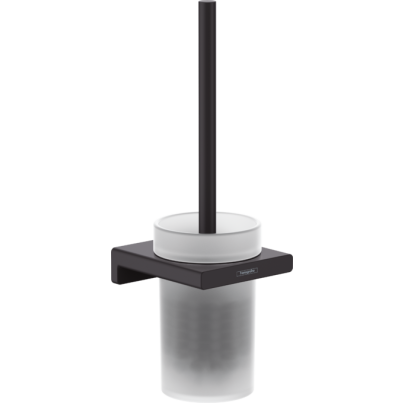 HG Toilet Brush Holder with Glass Insert, Addstoris, Black