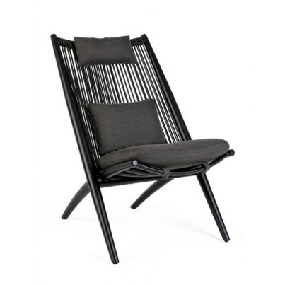 ALOHA NEW BLACK XK04 LOUNGE ARMCHAIR W-C