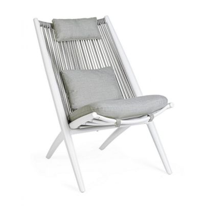 ALOHA NEW WHITE XK03 LOUNGE ARMCHAIR W-C