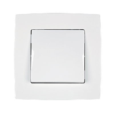 CITY one button two way switch, white metallic