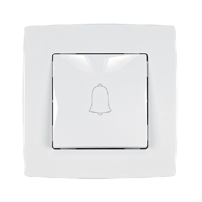 CITY doorbell switch, white metallic