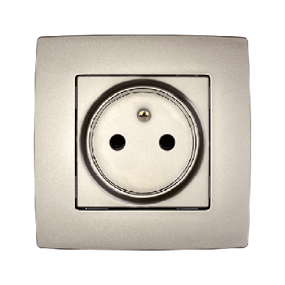 CITY french type socket champagne metallic with screw