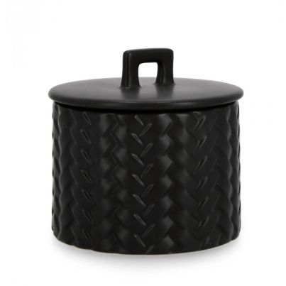 TWINE BLACK CANDLE W-LID D14,5