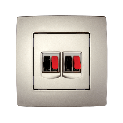 CITY double audio socket champagne metallic