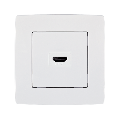 CITY HDMI socket white metallic