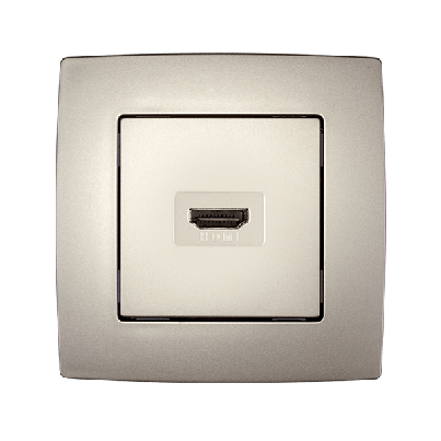 CITY HDMI socket champagne metallic