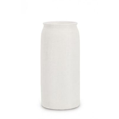 PAPYRUS CYL WHITE VASE H32,3