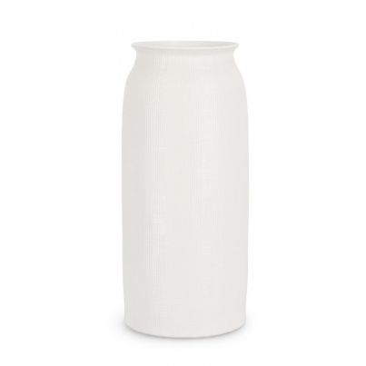 PAPYRUS CYL WHITE VASE H40,5