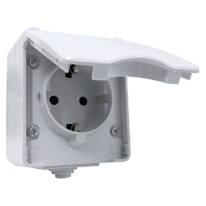 German type socket IP65 gray