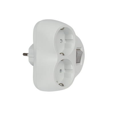 Adapter double white with key