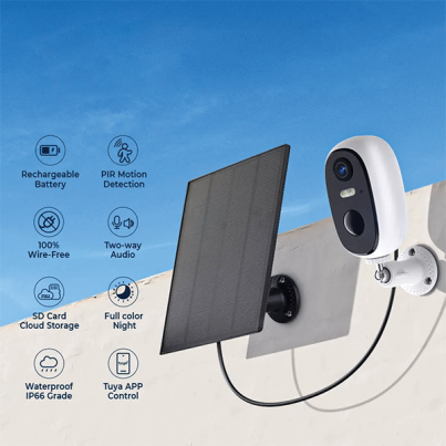 EL-Q047 Tuya smart solar camera 1080P IP66