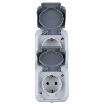 Combo Socket + Socket "EURO", IP44