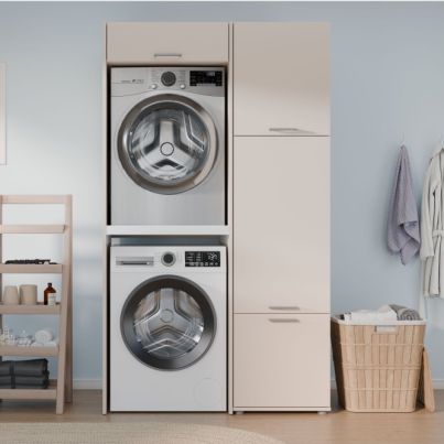 Washer cabinet TWENTY TWO, 50/143.3 cm, Sand beige