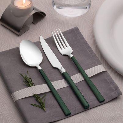 Cutlery DALYAN PEARL 18pcs. Set Sandblast/Green