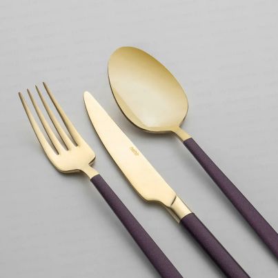 Cutlery DALYAN PEARL 18pcs. Set Gold/Purple