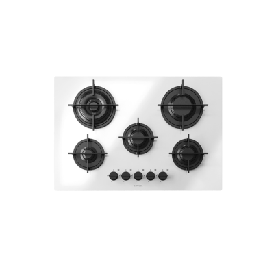 Gas Built-in Hob BARAZZA Mood, 4+1 zones, 75 cm, White
